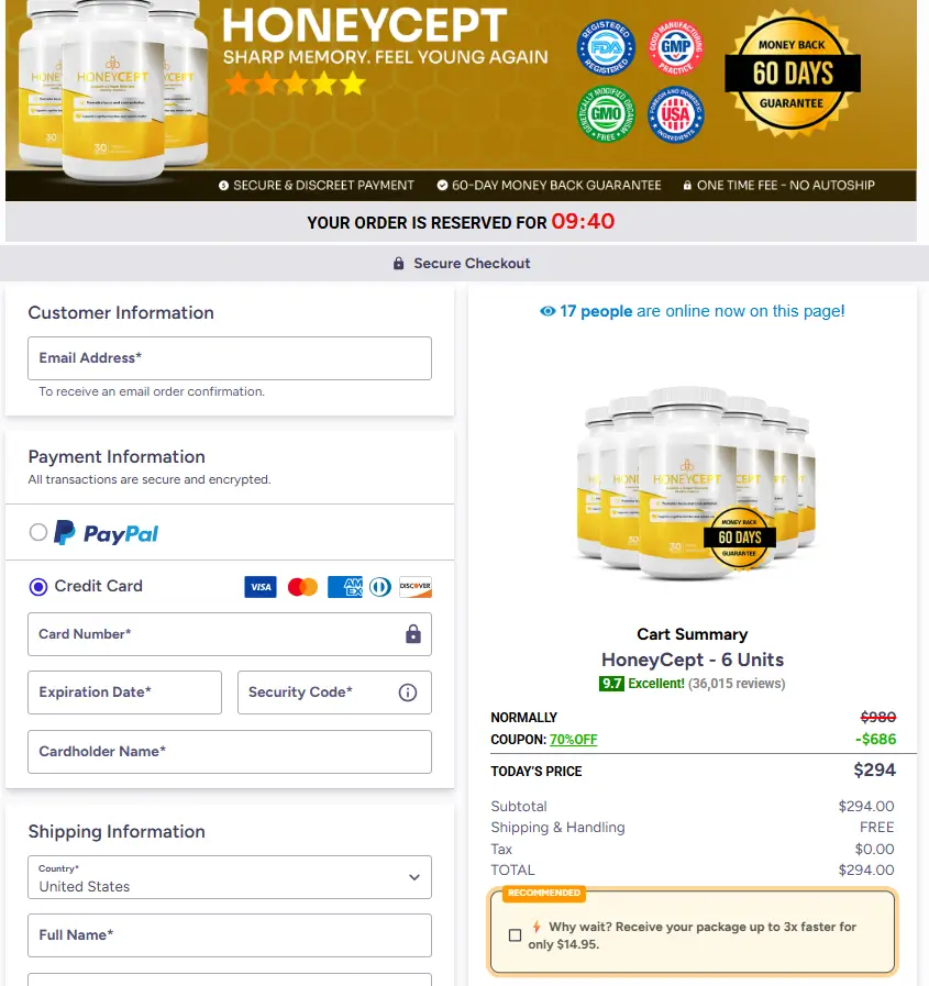 HoneyCept-Order-Page